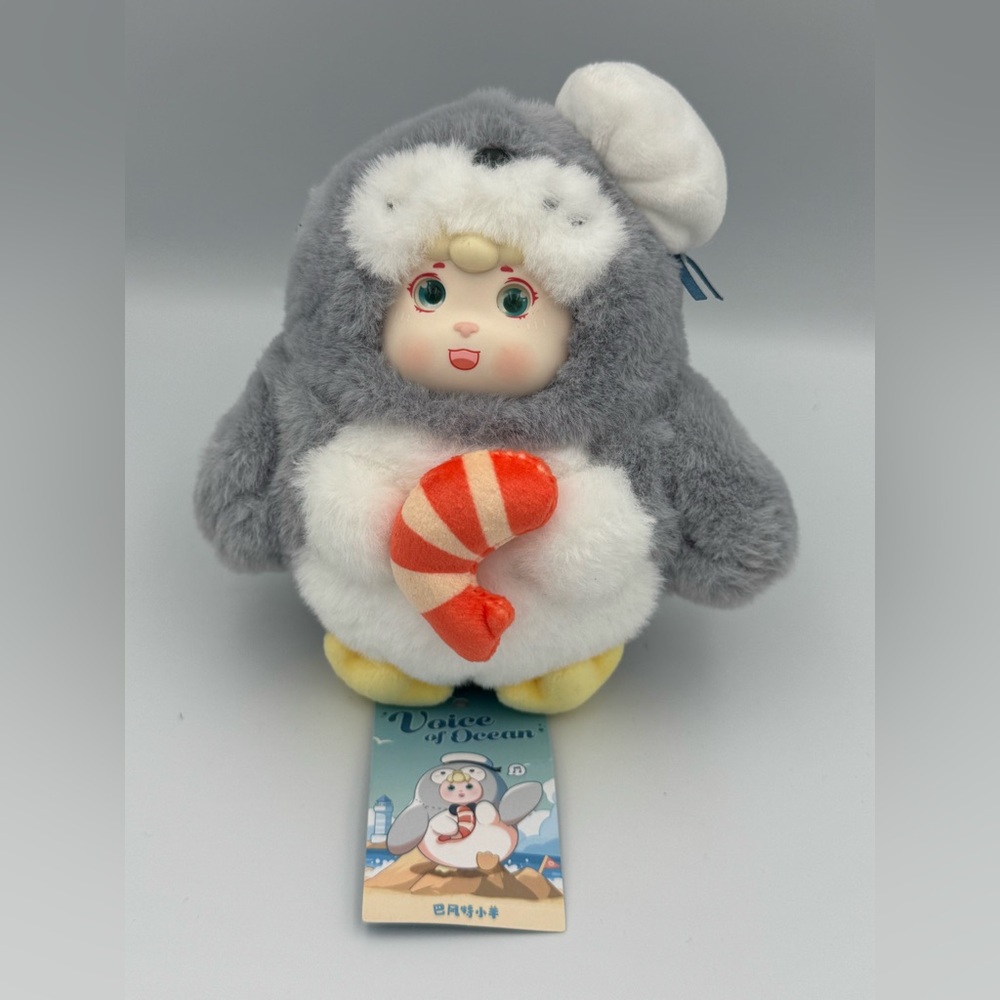 Bafengte Lamb Voice of Ocean Plush Penguin Shrimp Plush Doll Bag Charm NWT RARE‎